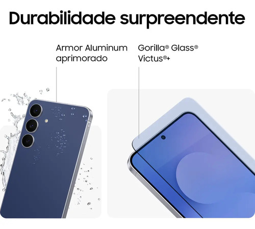 Celular Samsung Galaxy S25 Fe 5g, 128gb, 8gb Ram, Câmera Tripla De 50+12+8, Tela Grande De 6.7 Azul