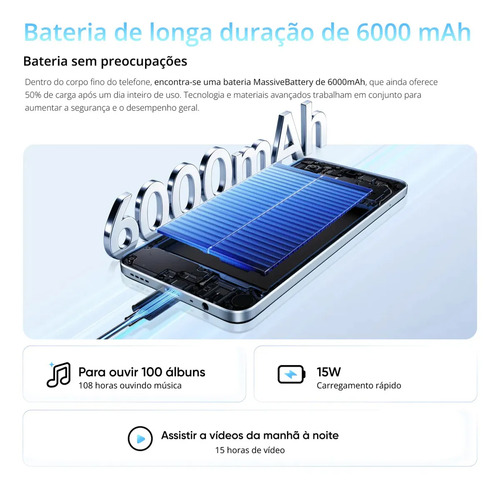 Celular Smartphone Realme Note 80s 128gb 4gb Ram Dual Sim Bateria 6000mah Ultrafino 7,94 Mm Resistência À Poeira E Água Ip54