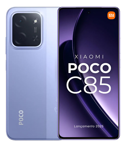 Celular xiaomi poco c85 nfc 256gb global 88gb ram lilas lila
