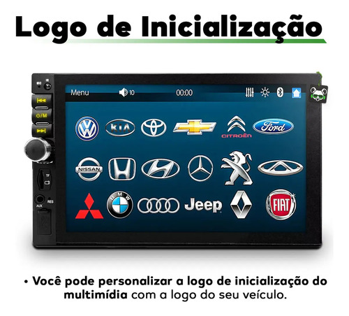 Central Multimídia Mp5 2 Din 7 Polegadas Espelhamento Usb Sd Bluetooth 7810h First