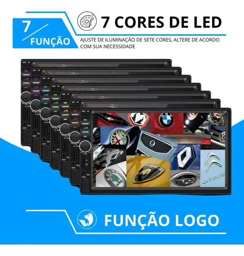 Central Multimídia Touch Mp5 2din Bluetooth Usb + Câmera Ré
