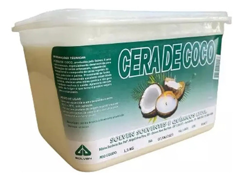 Cera De Coco Velas Artesanais 100% Vegetal Vegana 1 Kg
