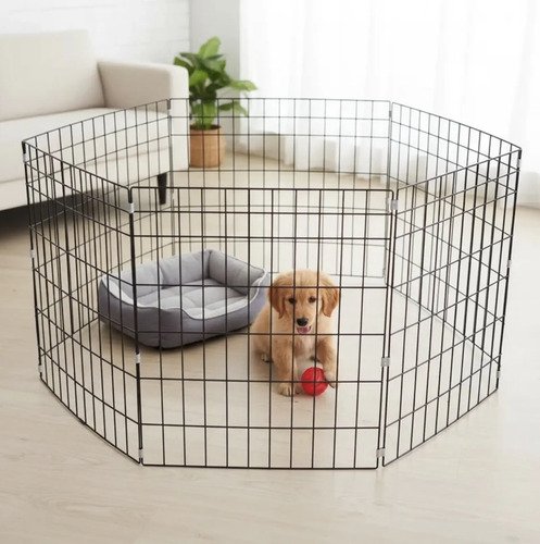 Cercadinho Dobrável Metal Pet 6 Painéis 50cm Altura Médio