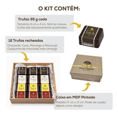 Cesta Aniversário Trufa Presente Namorado Mãe Corporativo