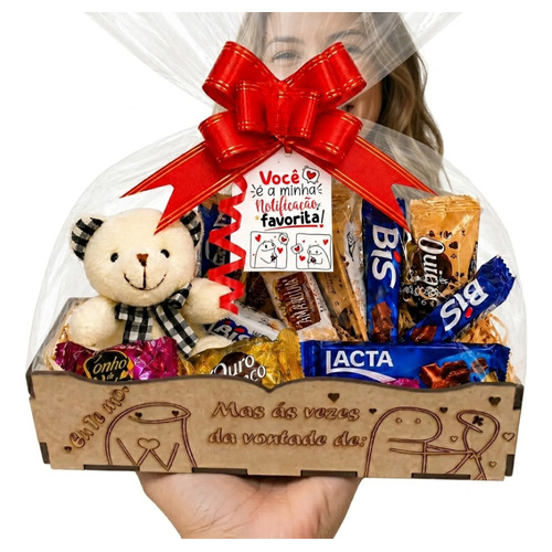 Cesta chocolates lacta urso presente pascoa e todas ocasioes 1
