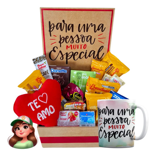 Cesta de cafe da manha presente aniversario kit natal namora 1