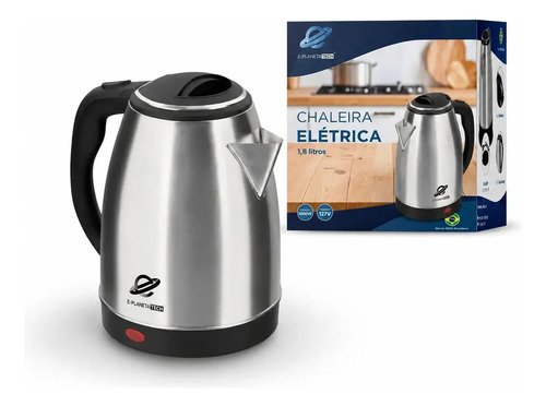 Chaleira eletrica de aco inox e planeta tech 1200w 18 litros