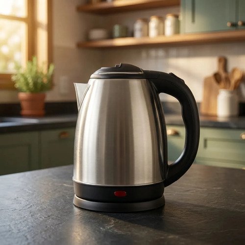 Chaleira Elétrica Inox 1,8 Litros com Desligamento Automático e Base Giratória