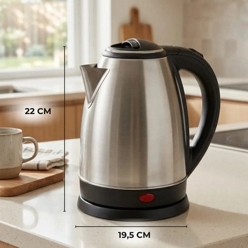 Chaleira Elétrica Inox 2 Litros 1500w Jarra Desligamento Automático Aquecimento Rápido Bule Pítia