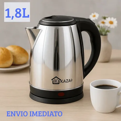 Chaleira Elétrica Kaza+ 1,8l Inox Aquecimento Rápido