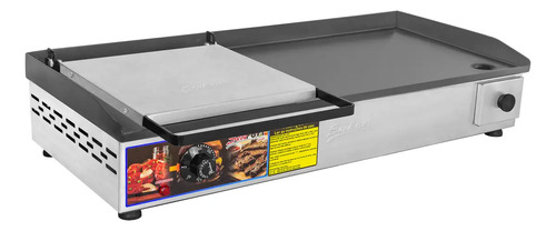 Chapa sanduicheira eletrica sevefort grill 70x30cm inox 2300