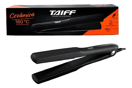 Chapinha prancha taiff ceramica preta 110v220v bivolt nf