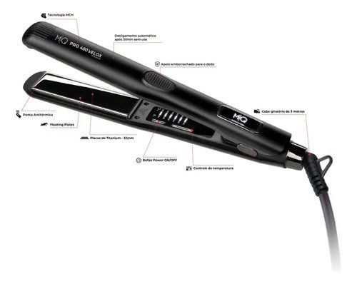 Chapinha Profissional de Alisamento Pro 480 Velox Mq Professional