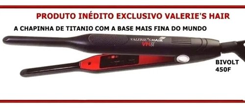 Chapinha Valerie's Hair VH2209 Nano Titânio Profissional Preto/Vermelho
