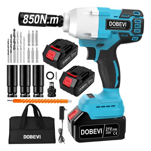 Chave de impacto 40ah parafusadera dobevi fu th014 cor azul