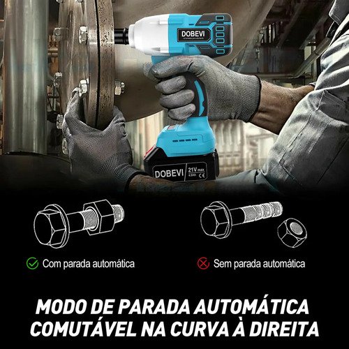 Chave De Impacto 4.0ah Parafusadera Dobevi FU-TH014 Cor Azul 850n.m