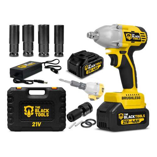 Chave de impacto a bateria 21v 12 pol 2400 rpm bivolt com ac 1