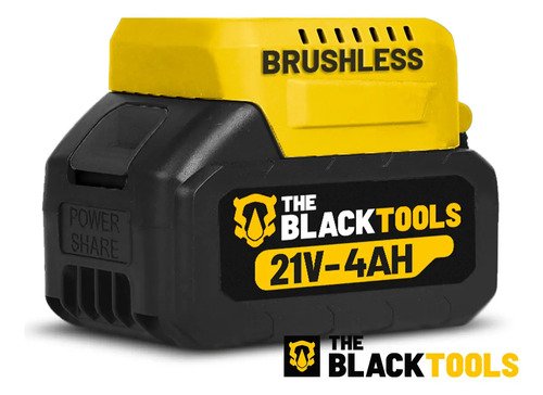Chave De Impacto A Bateria 21V 1/2" Pol 2400 Rpm Bivolt Com Acessórios E Maleta The Black Tools