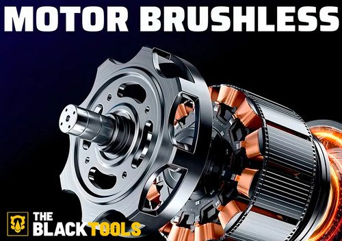 Chave De Impacto A Bateria 21v 4000mah Motor Brushless Com Maleta E Acessorios The Black Tools