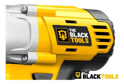 Chave De Impacto A Bateria 21v 4000mah Motor Brushless Com Maleta E Acessorios The Black Tools