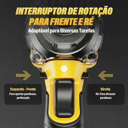 Chave De Impacto Brushless 48v Com 2 Baterias 800nm Mohor