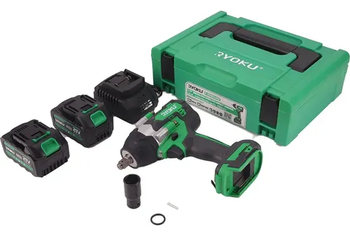 Chave De Impacto Brushless 700nm 2 Baterias Maleta Ryoku