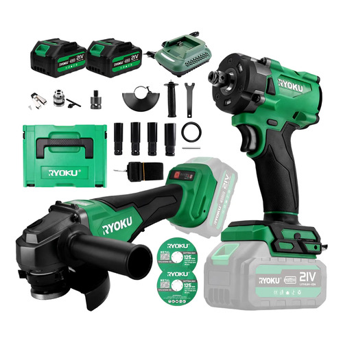 Chave de impacto esmerilhadeira lixadeira kit brushless 21v