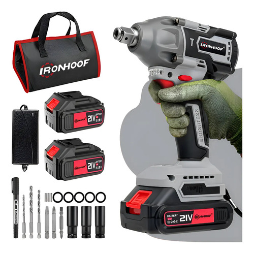 Chave de impacto furadeira brushless 520nm 21v 2 bateria