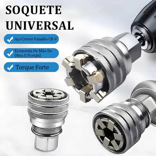 Chave Soquete Ajustável Multifuncional Catraca 10 A 19mm