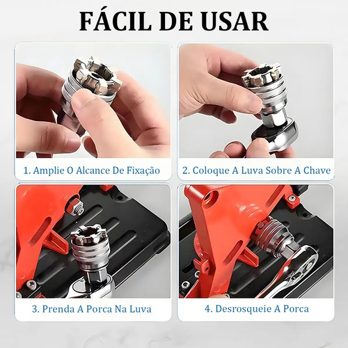 Chave Soquete Ajustável Multifuncional Catraca 10 A 19mm