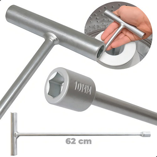 Chave t 10mm canhao longa remover parafuso agitador universa