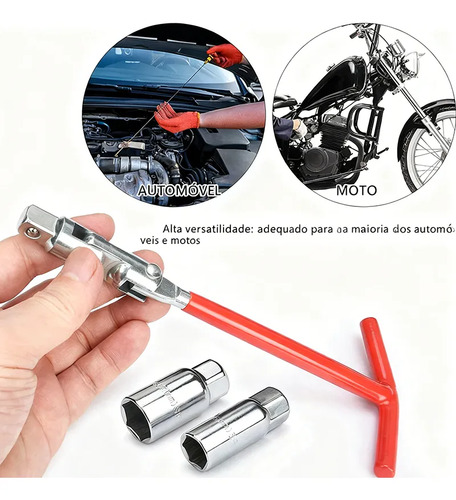 Chave Vela Automotiva Veicular 16mm/21mm Articulada Trocar
