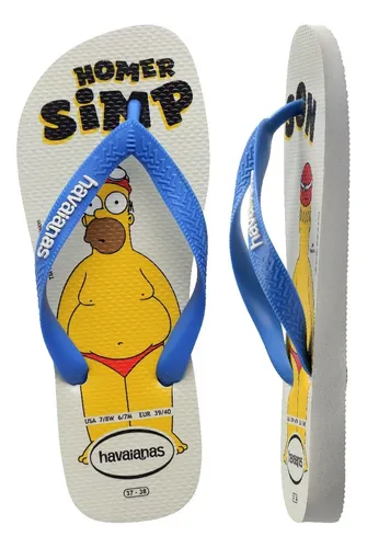 Chinelo Havaianas Simpsons Top Original Masculino Feminino