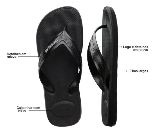 Chinelo Havaianas Top Max Comfort Masculino Anatômico Macio