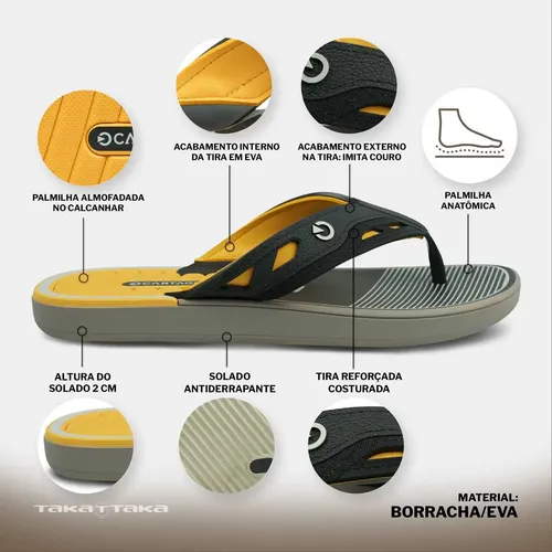 Chinelo Masculino Cartago Ortopédico Resistente Envio Rápido
