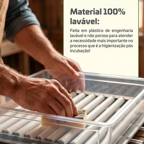 Chocadeira Incubadora 130 Ovos Bivolt Certificada Inmetro Automática Profissional Beltempo BT-400 Marrom