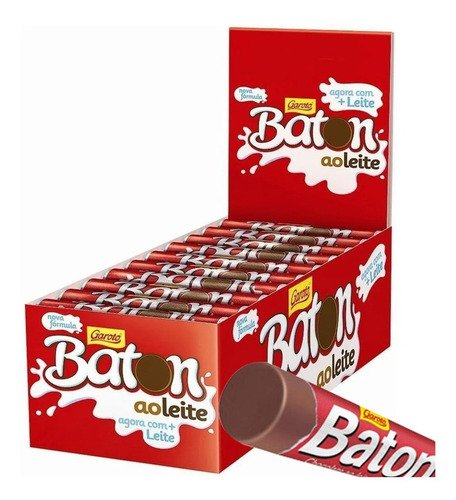 Chocolate baton ao leite garoto caixa 30x16g