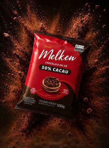 Chocolate Em Pó 50% Cacau Melken - 1,010kg