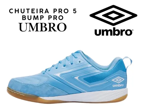 Chuteira Futsal Umbro Pro 5 Bump Original Couro Natural