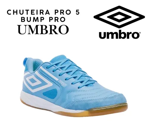 Chuteira Futsal Umbro Pro 5 Bump Original Couro Natural
