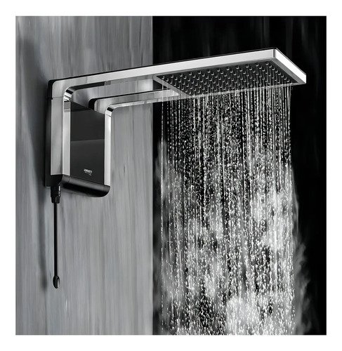 Chuveiro Elétrico De Parede Lorenzetti Acqua Ultra Storm Preto-cromado 127v