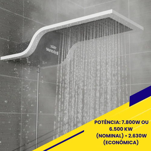 Chuveiro Elétrico Fame Intense Eletrônico Branco Cromado 7.8kW