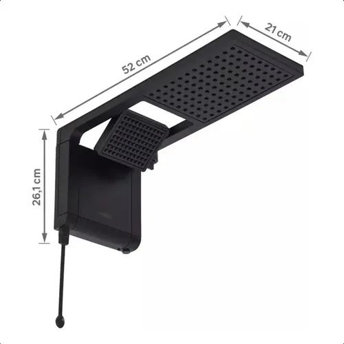 Chuveiro Elétrico Lorenzetti Acqua Ultra Duo Preto Fosco