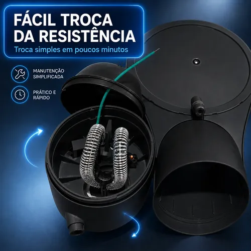 Chuveiro Eletronico 127/220v Grande Moderno Preto Economico
