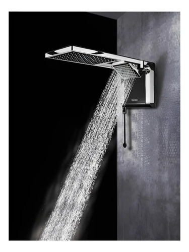Chuveiro Eletrônico Lorenzetti Acqua Duo Ultra Preto/Cromado Parede 7800W