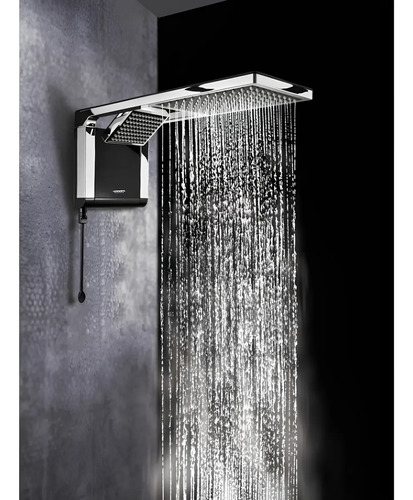 Chuveiro Eletrônico Lorenzetti Acqua Duo Ultra Preto/Cromado Parede 7800W