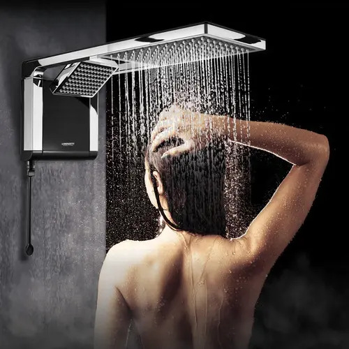Chuveiro Eletrônico Lorenzetti Acqua Duo Ultra Preto/Cromado Parede 7800W