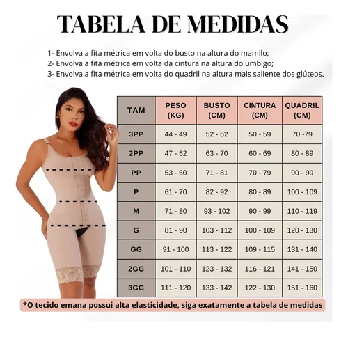 Cinta Pós Cirúrgica Emana Lipo Abdominoplastia Reforço Duplo