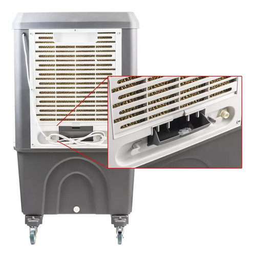 Climatizador de Ar Evaporativo MULLTX 70L, para Ambientes de até 50m², Cinza