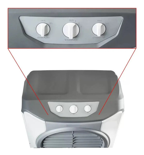 Climatizador de Ar Evaporativo MULLTX 70L, para Ambientes de até 50m², Cinza